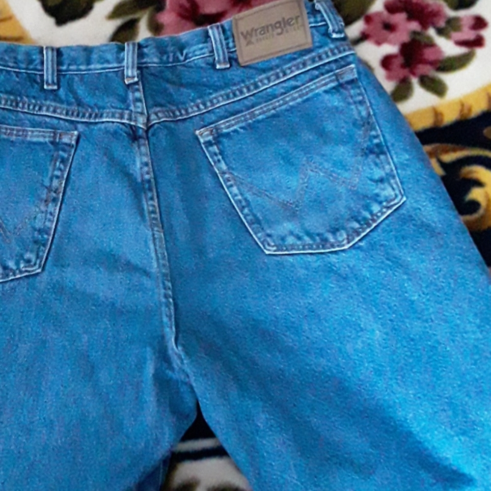 👖 Wrangler RED FLEECE LINED JEANS BIG PATCH 36 X 32 - Picture 8 of 15